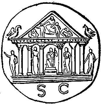 Temple of Jupiter Capitolinus. (From a Coin.)